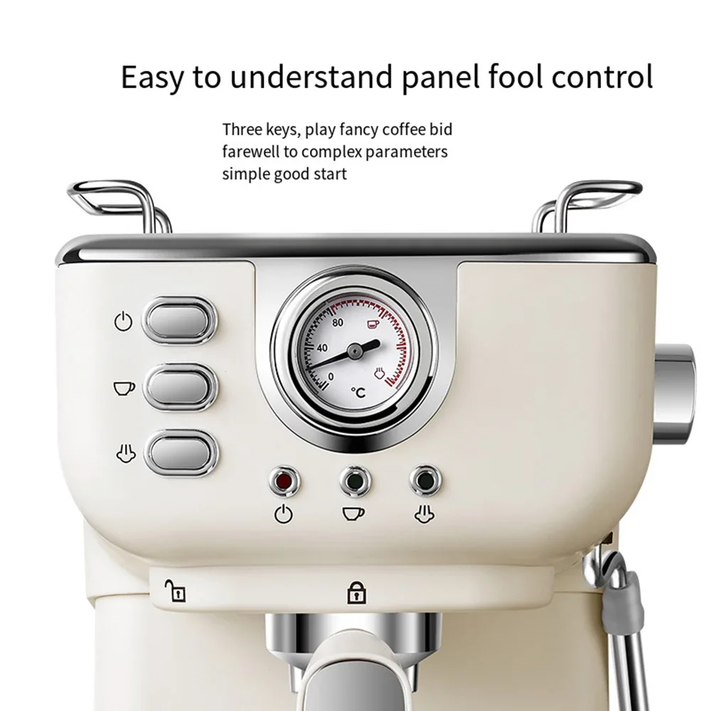 Houselin Espresso Machine, 20 Bar High Pressure Extraction, Intelligent Temperature Control, Suitable for Cappuccino, Latte