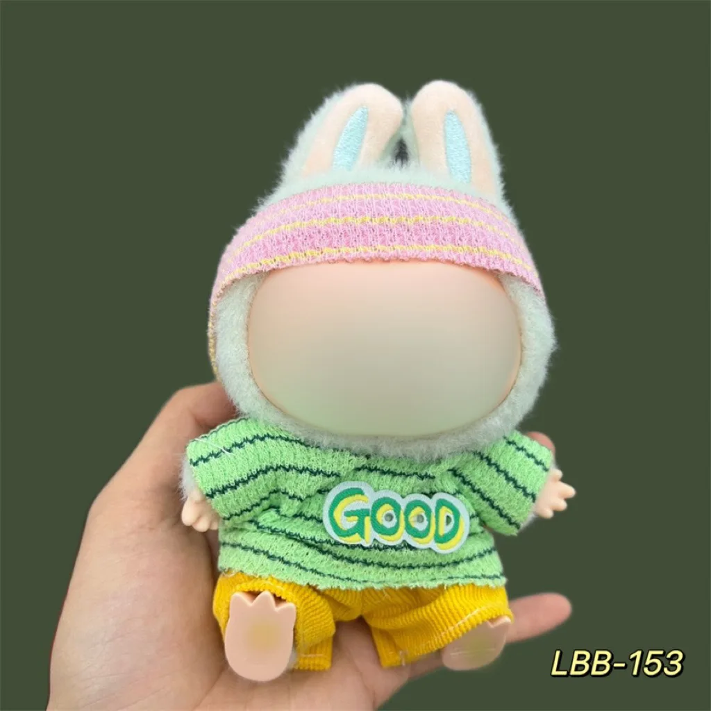15-17 ซม.มินิตุ๊กตาเสื้อผ้าชุดอุปกรณ์เสริมสําหรับ Labubu ตุ๊กตา Lafufu เสื้อผ้า Match Hoodies DIY ของขวัญ