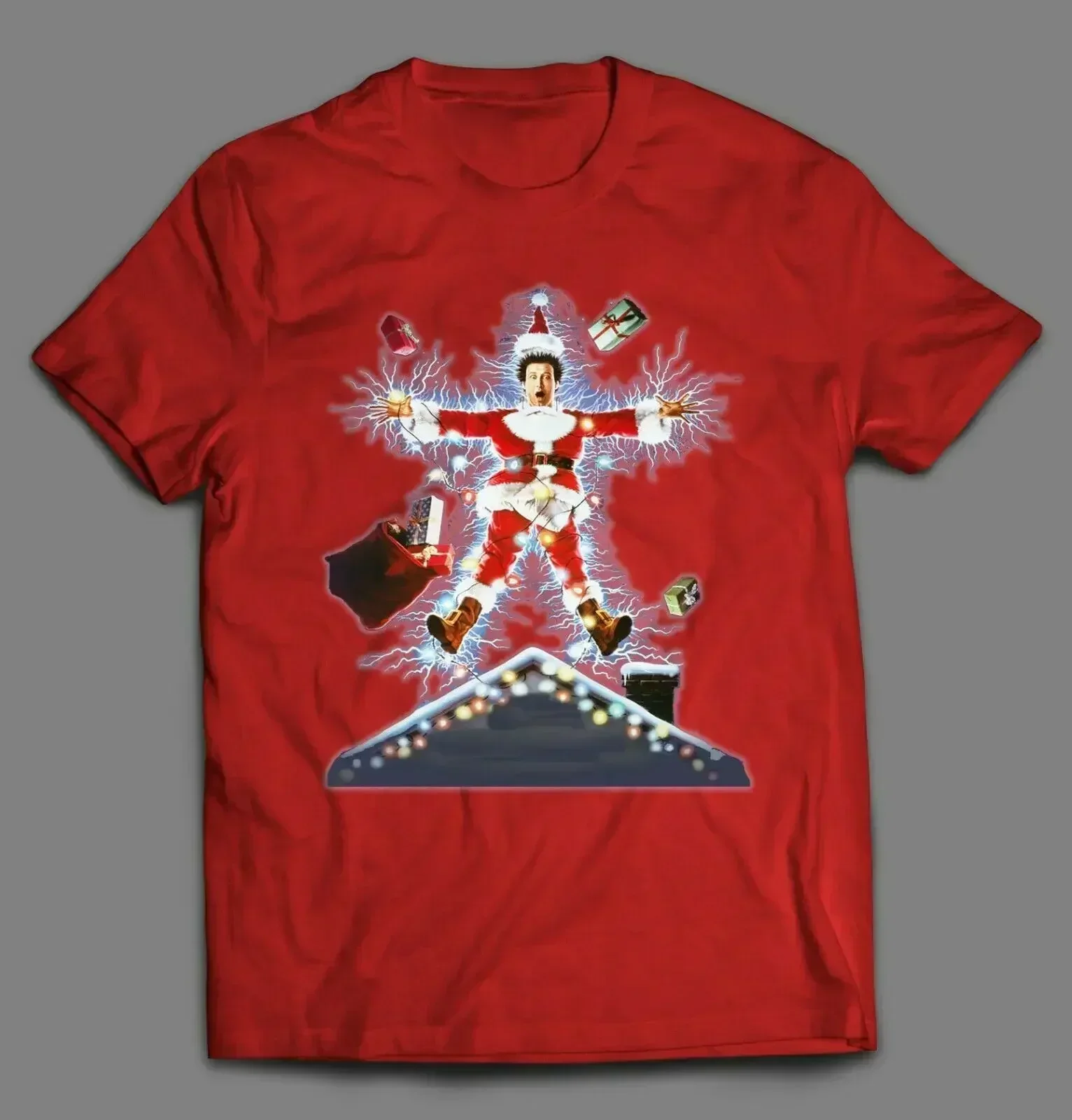 SANTA CLARK GRISWOLD WEIHNACHTSUNTERWÄHTEHOTEL FILMPOSTER-KUNSTWEIHNACHTS-SHIRT