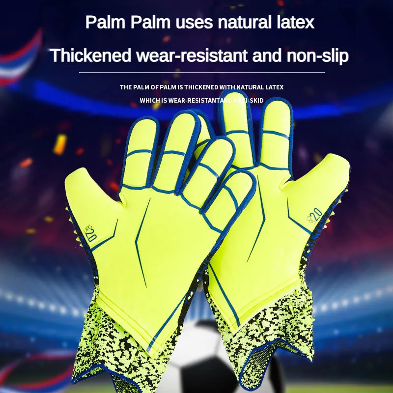 Professional Football Goalkeeper Gloves Anti Slip Thickened Breathable Soccer Goalie Gloves Football Accessories For Adults Kids