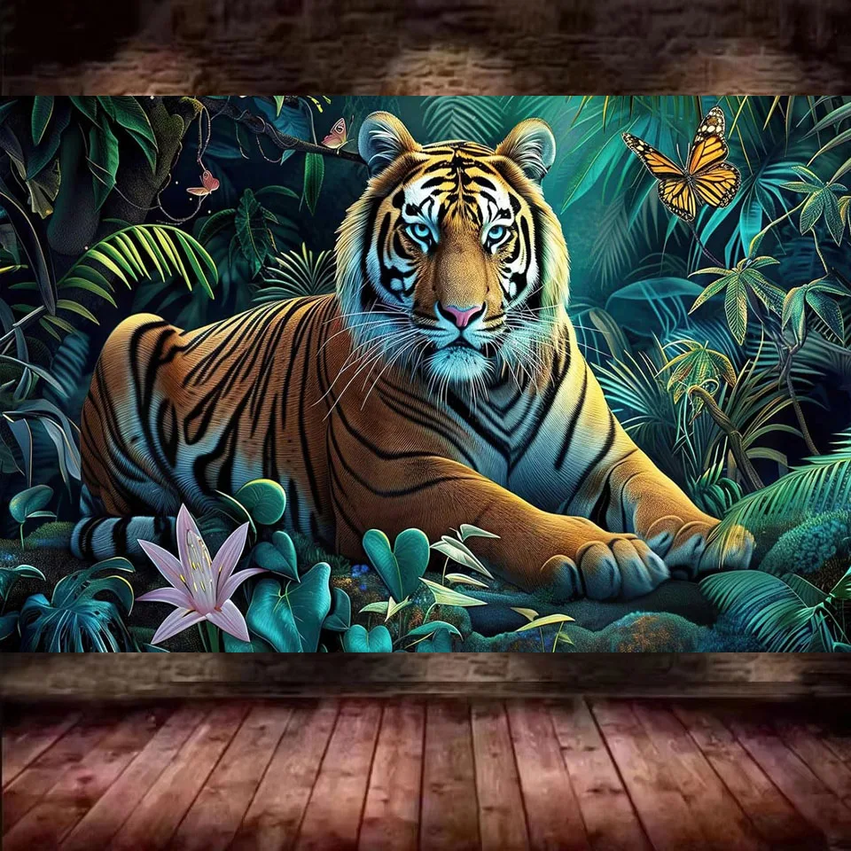 

Тигр в лесу DIY 5D алмазная живопись животные алмазные художественные аксессуары pintura Diamondantes алмазная живопись 22020