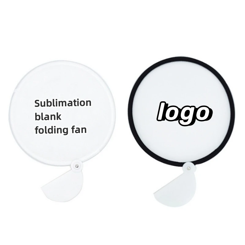 Thermal Sublimation Circular Fan Single-Sided Printing Blank For DIY Printing Polyester Folding Fan Advertising Fan