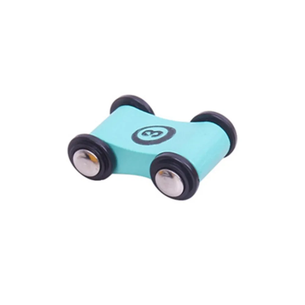 

New Mini Wooden Gliding Car Wooden Colorful Inertial Glider Car Ramp Race Fun Model Vehicle Track Gliding Car For Boy