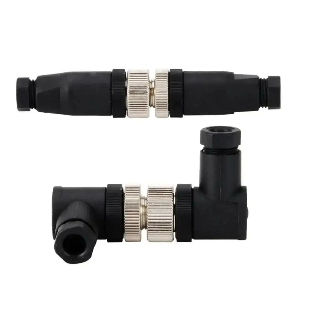 M12 Sensor Connector Waterproof Straight Bend Angle Male&Female Plug Screw Threaded Coupling 4 5 8 Pin A Type Sensor Connectors