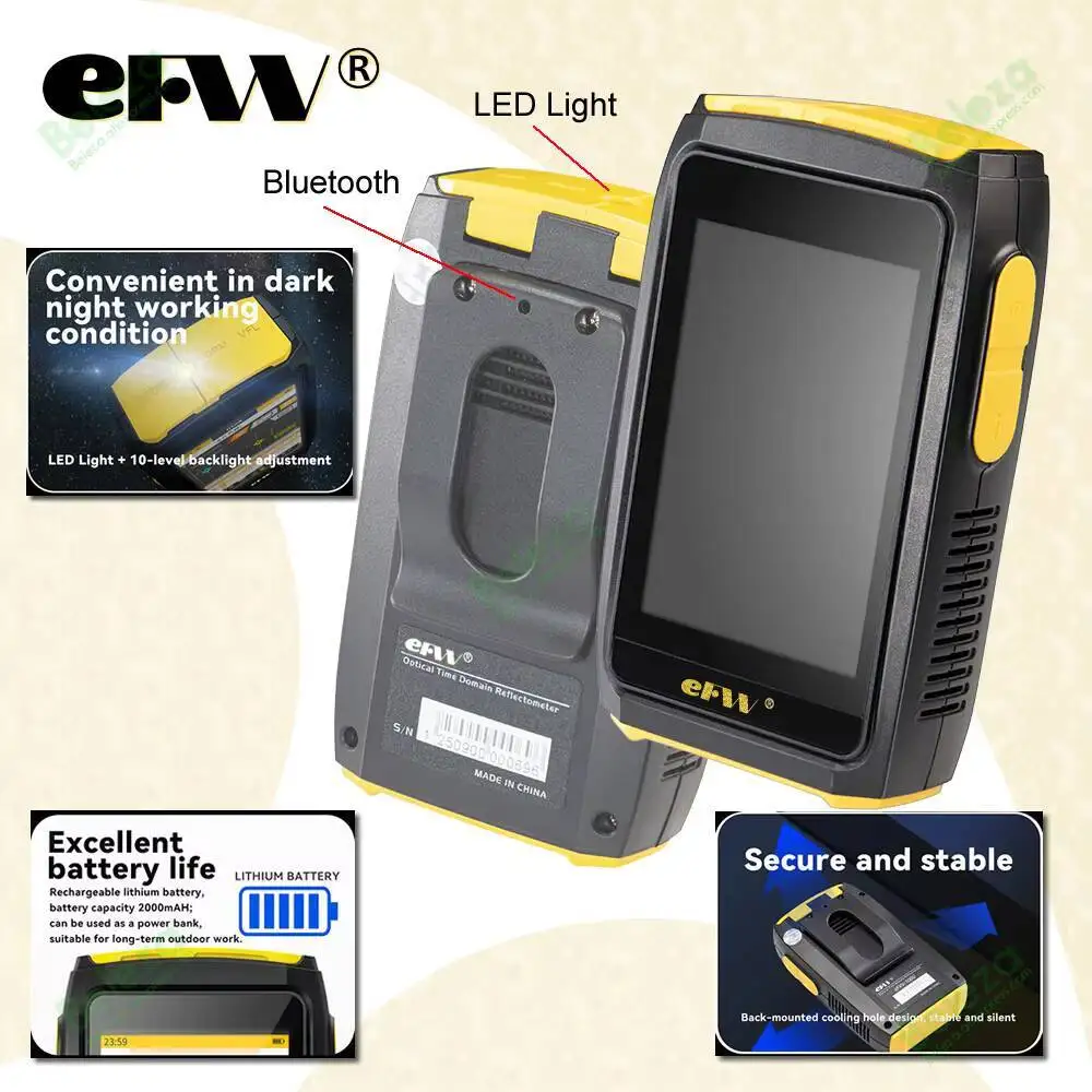 

OTDR Mini-Pro Optical Time Domain Reflectometer 9 in 1 OPM OLS VFL Event Map RJ45 Ethernet Cable Tracker