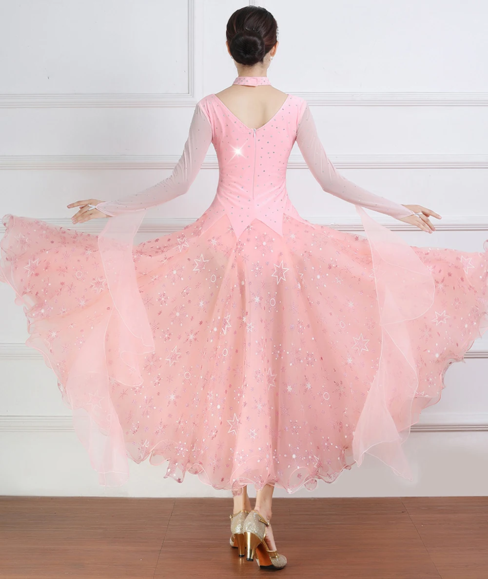 Flower Ballroom Dance Dresses For Women High Quality Stage Costume Practice Wear Floral Flamenco Dresses Exotic Dancewear