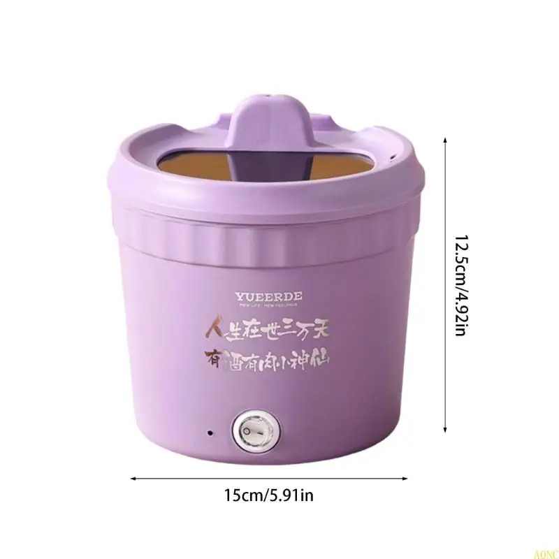 A0NC 전기 핫 포트 휴대용 인 스틱 프라이팬 휴대용 여행용 밥솥 스테이크