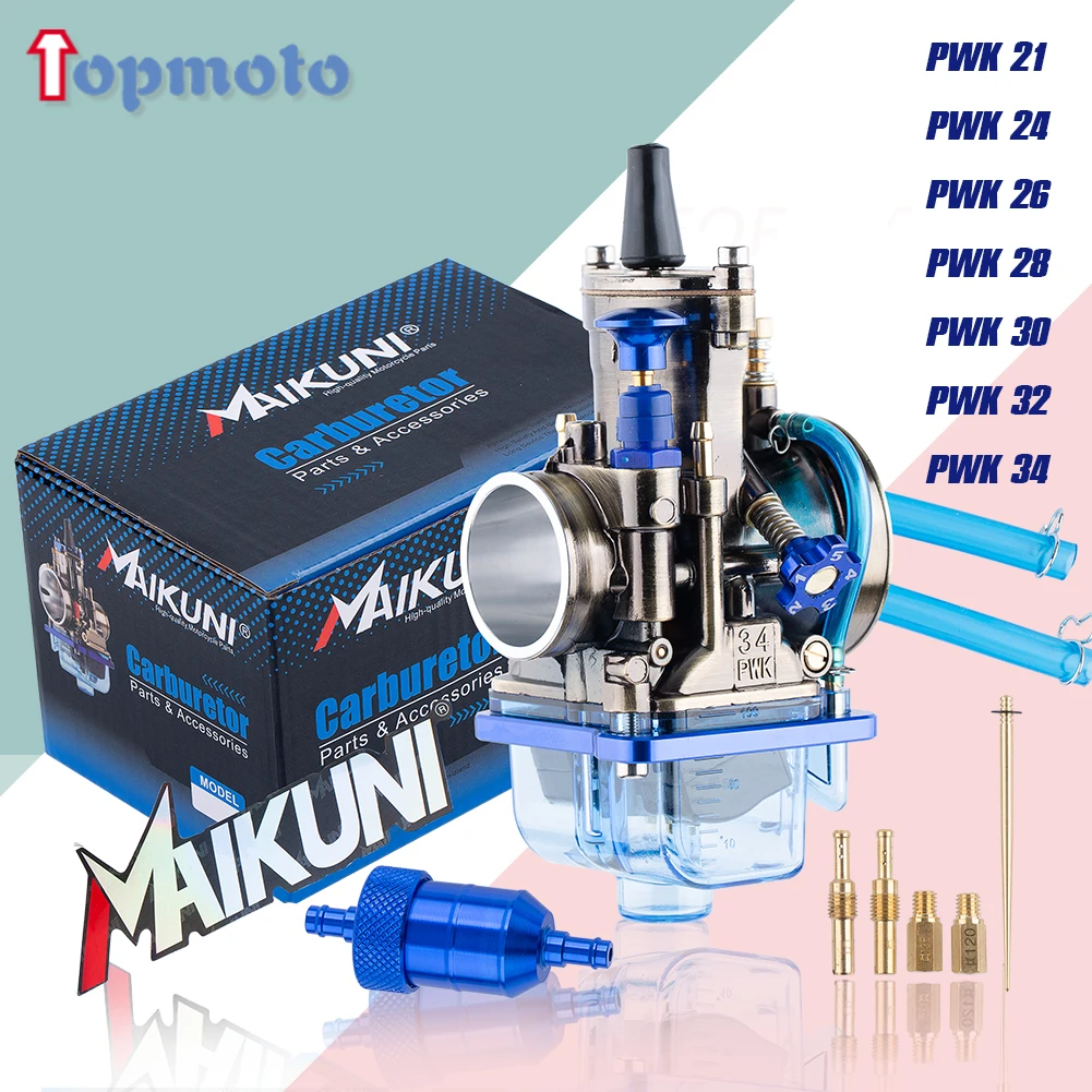 Universele Pwk 21 24 26 28 30 32 34 Mm Motorfiets Carburateur Voor Mikuni Maikuni Oko YZ85 Power Jet Blue transparant Deksel Kom