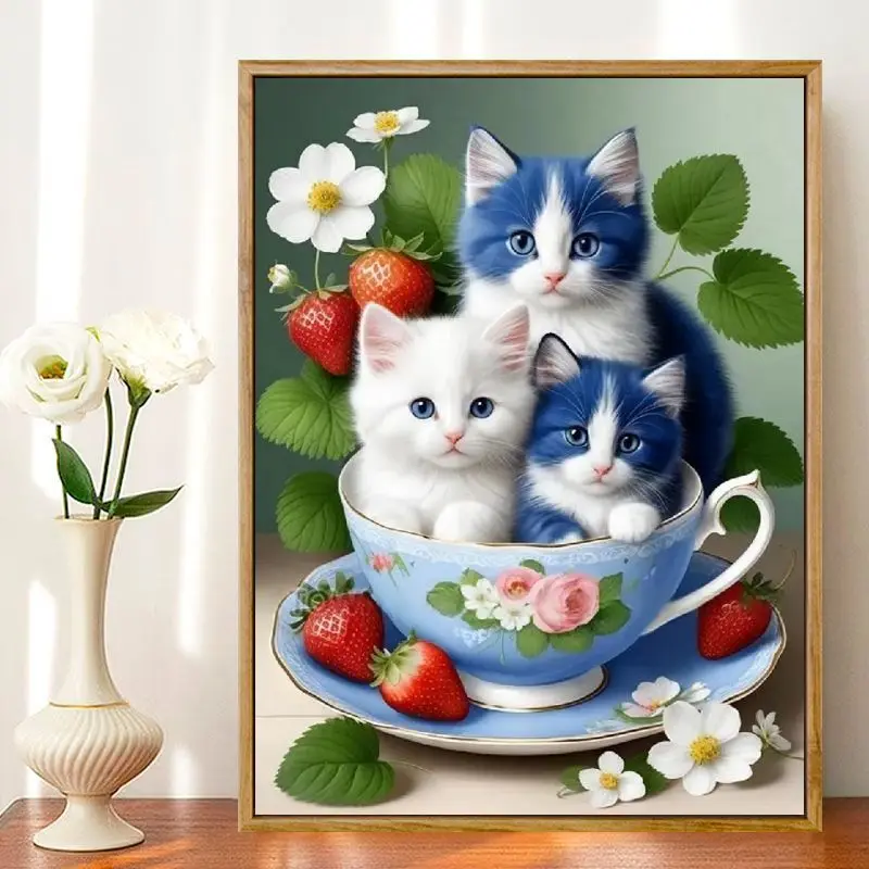 

Современный минималистичный набор для вышивания крестиком ручной работы: декоративная вышивка на холсте с мультяшным рисунком, сделай сам, художественное изделие из хлопковых нитей