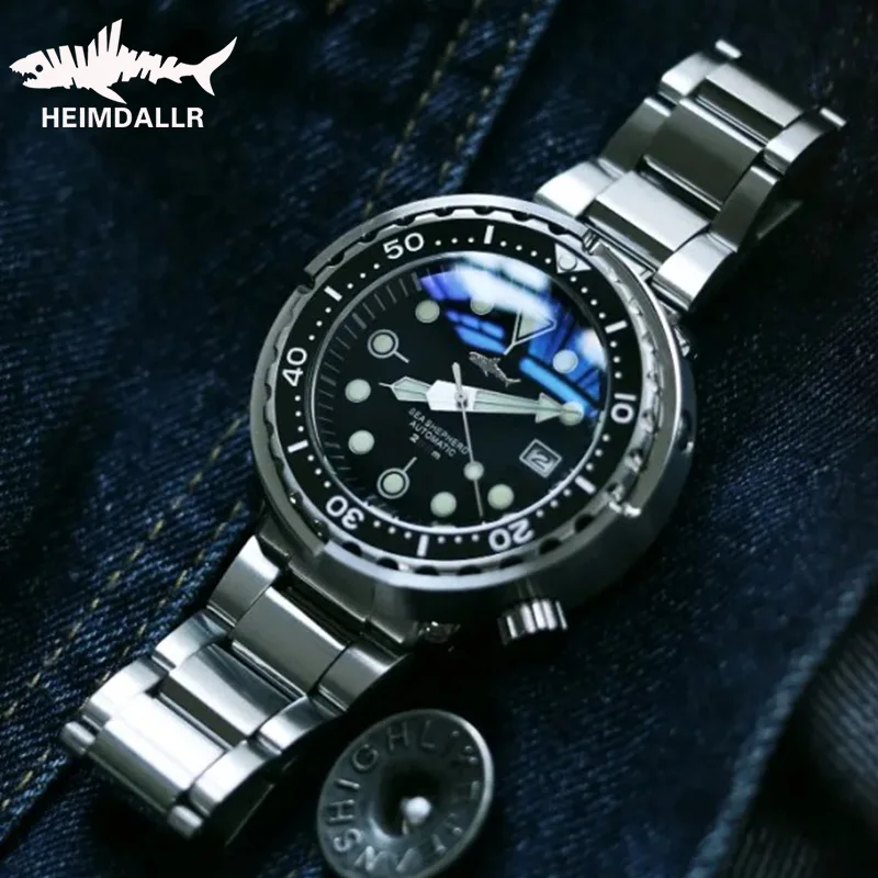 HEIMDALLR Tuna Sport Dive Watch NH35 Sapphire Crystal C3 Super Luminous 200M Waterproof Stainless Automatic Mechanical Men Watch