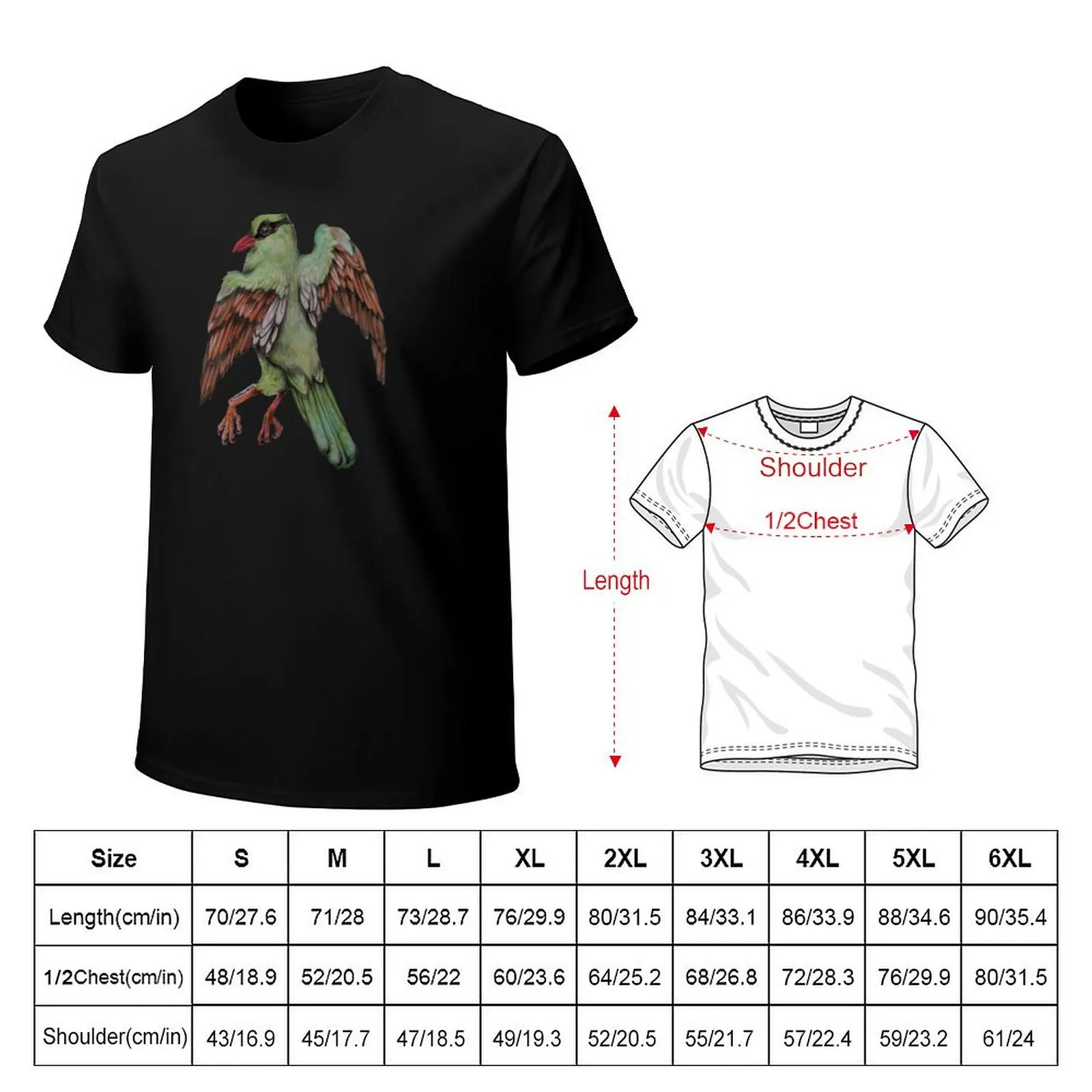 Javan Green Magpie SING FOR SONGBIRDS T-Shirt Work Casual Loose Fit T-Shirt