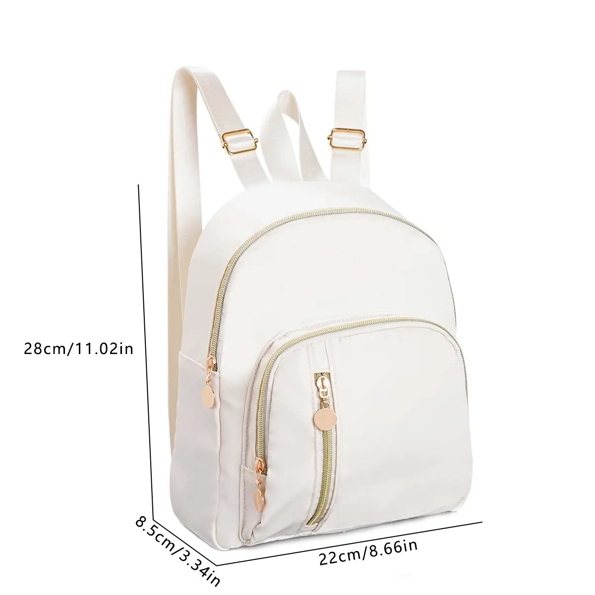 Beige Classic Large Capacity Backpack For Women