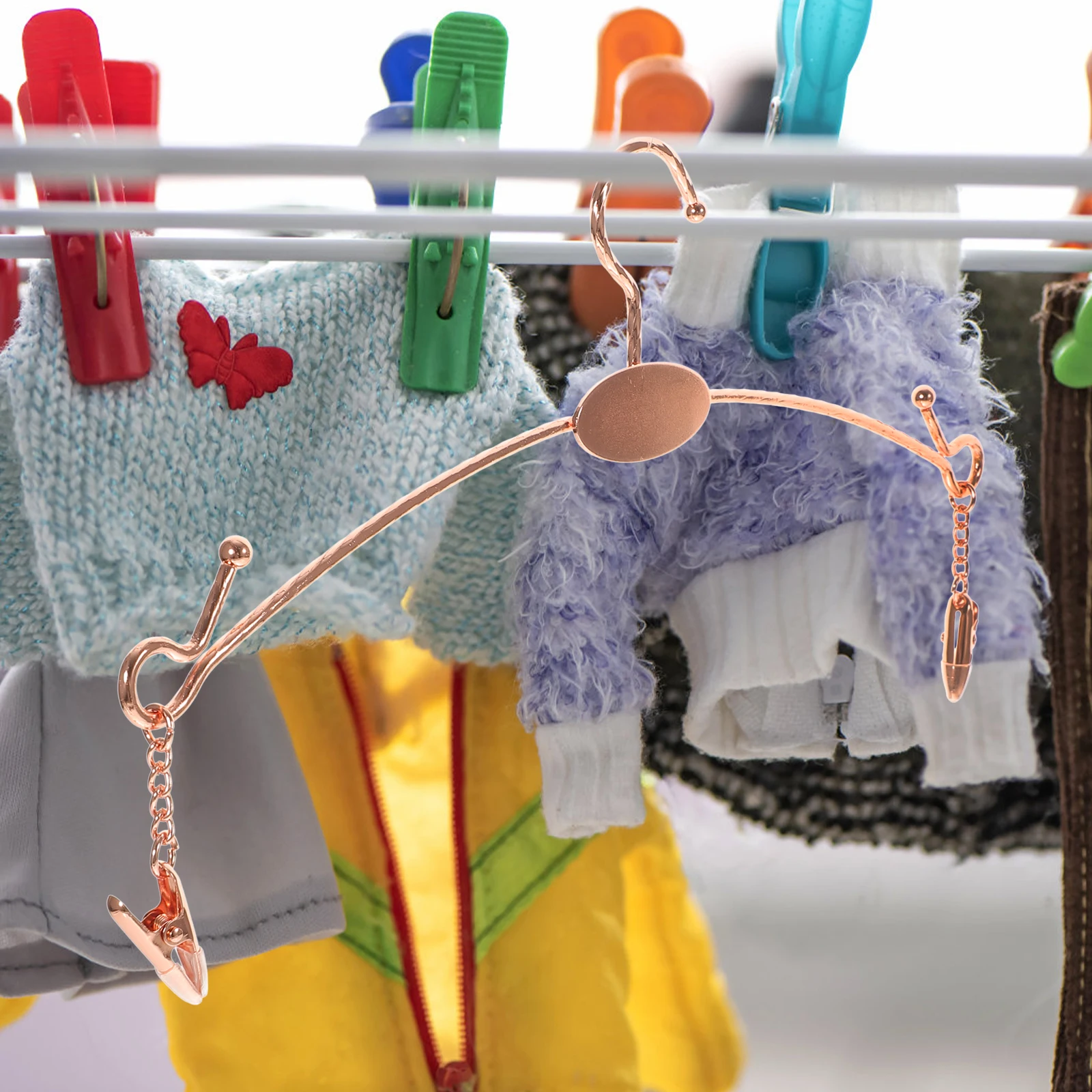 

10pcs Rose Gold Bra Hangers Space Saving Closet OrganizerWomen Bras Tank Tops Pants Storage Clothes Wire