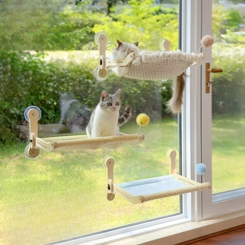 Hanging nest collapsible window sill window suction cup cat climbing frame