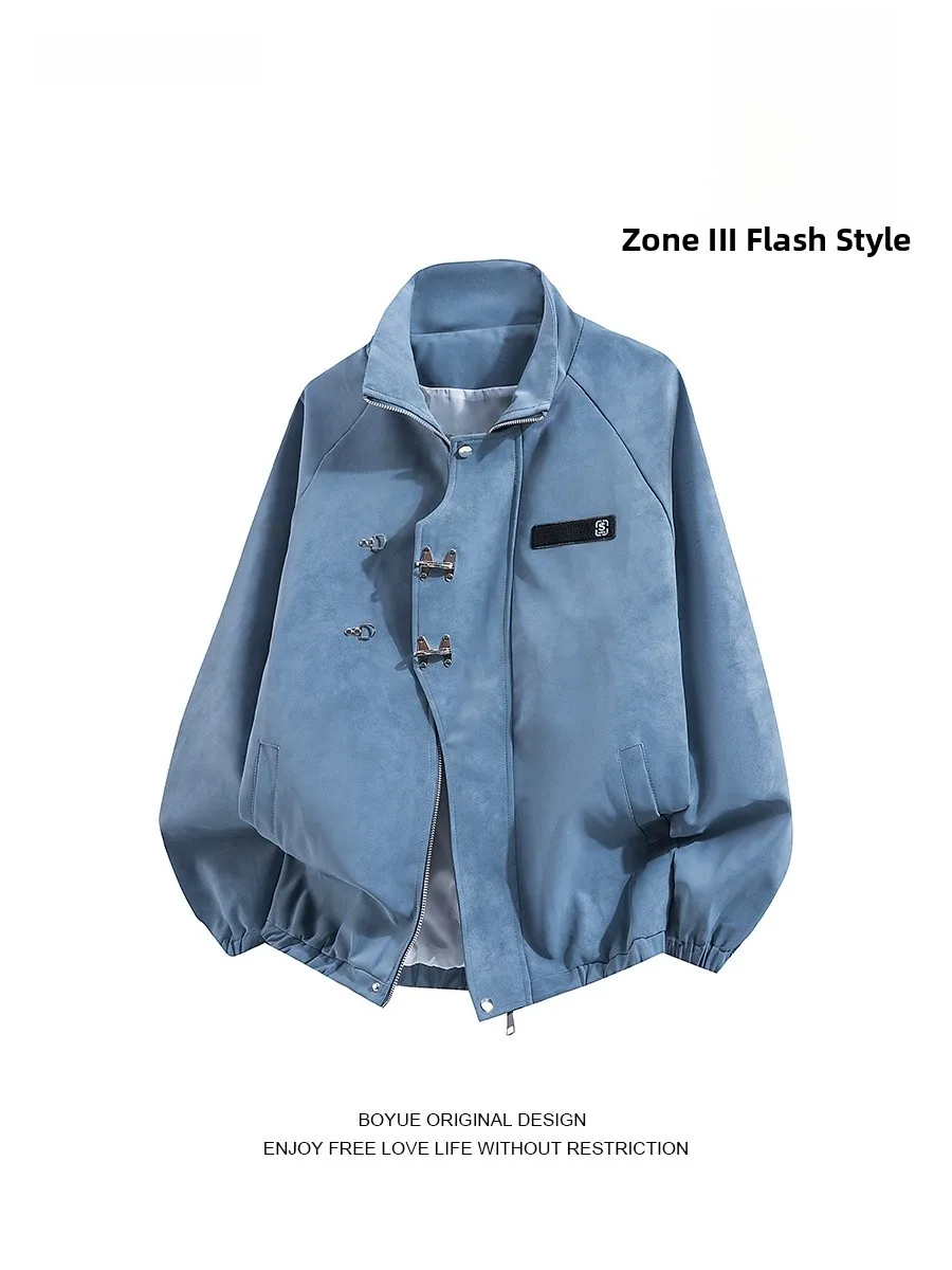 Boyue الصينية Sle مصبوغ Jaet القطن إدراج سستة إغلاق الشارع Sle الرجال ملابس قطنية كبيرة الحجم ملابس خارجية غير رسمية