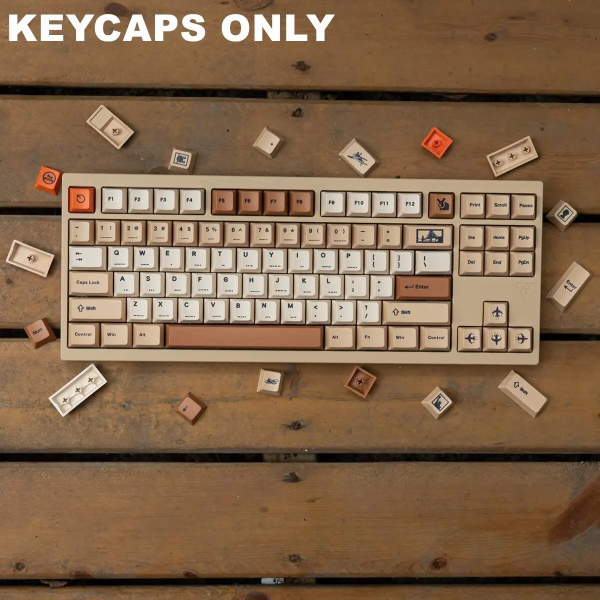 143 Keys (postage) Stamps PBT Cherry Height Keycaps Dye-Sublimated Keycap Set for Mx Cherry Switch Mechanical Keyboard Kit