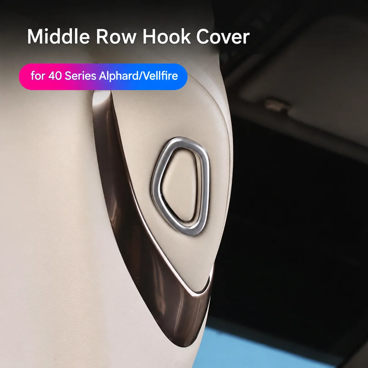 Car Seatback Hook Trim Frames for Toyota Alphard Vellfire 40 Series ABS Auto Interior Seat Accessories Silver Black Wood Options