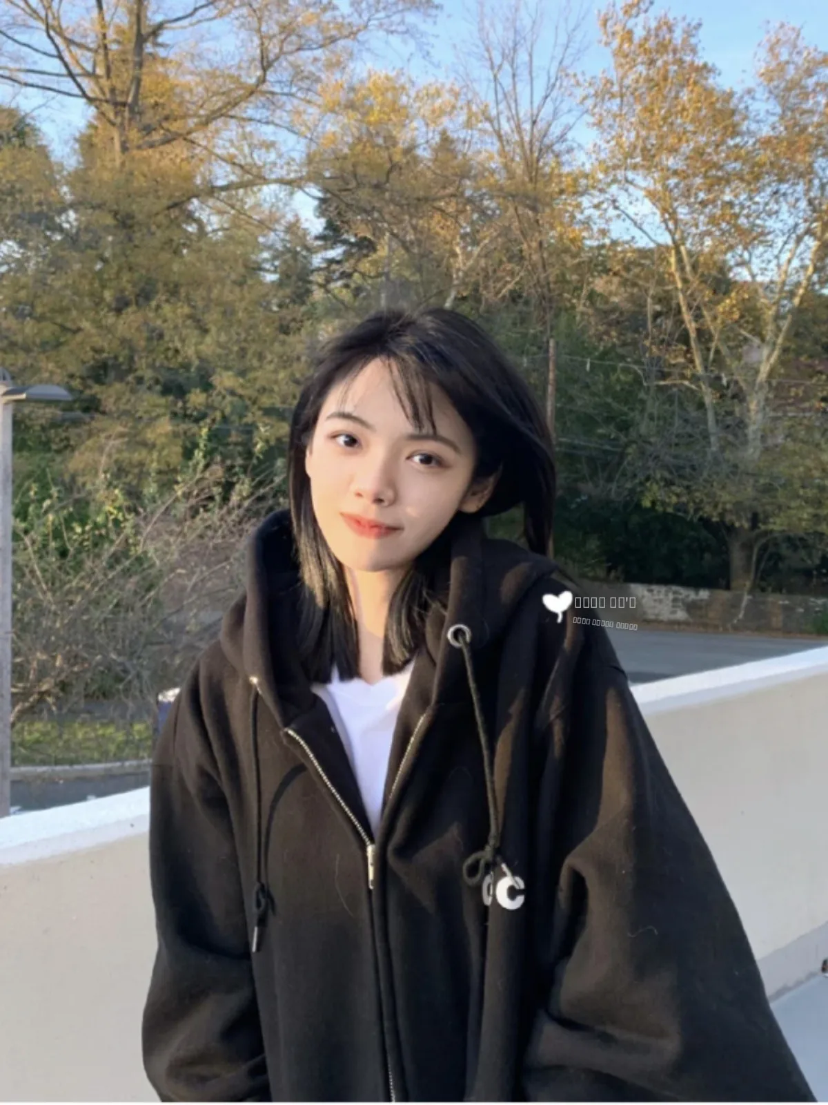 

Charcoal ey Fce Lined Oversized Hoodie Jaet Women's Lazy Sle Commute Wind Korean Version Zipper Closure Long Sve