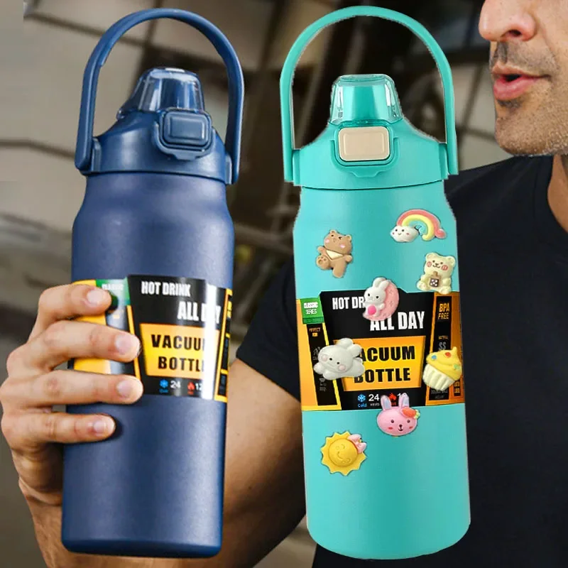 

1.5L Stainless Steel Thermo Bottle Large Capacity Thermo Water Portable Vacuum Mug Thermos 1500ml Insulated Cup Tumbler