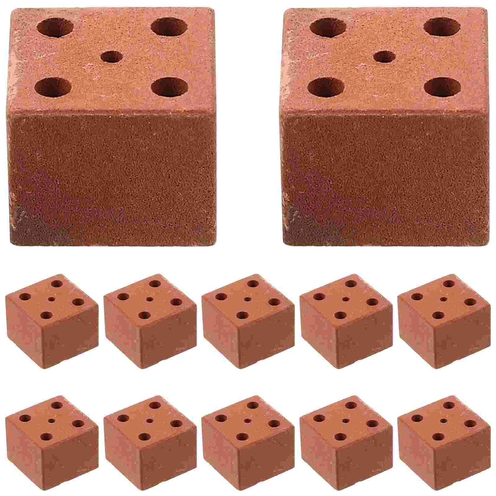 

Clay Brick Model Landscaping Props Mini Bricks Building Blocks Miniature Garden for Crafts Sand Table Child