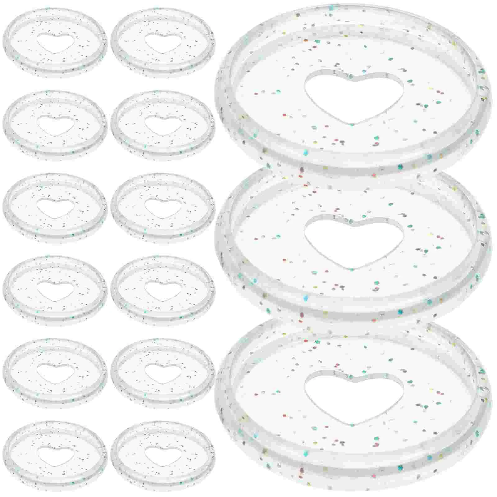Anneaux de reliure à disque, paillettes colorées, carnet d'amour, boucle à trou de champignon, 50 pièces emballées (28mm), les disques argentés