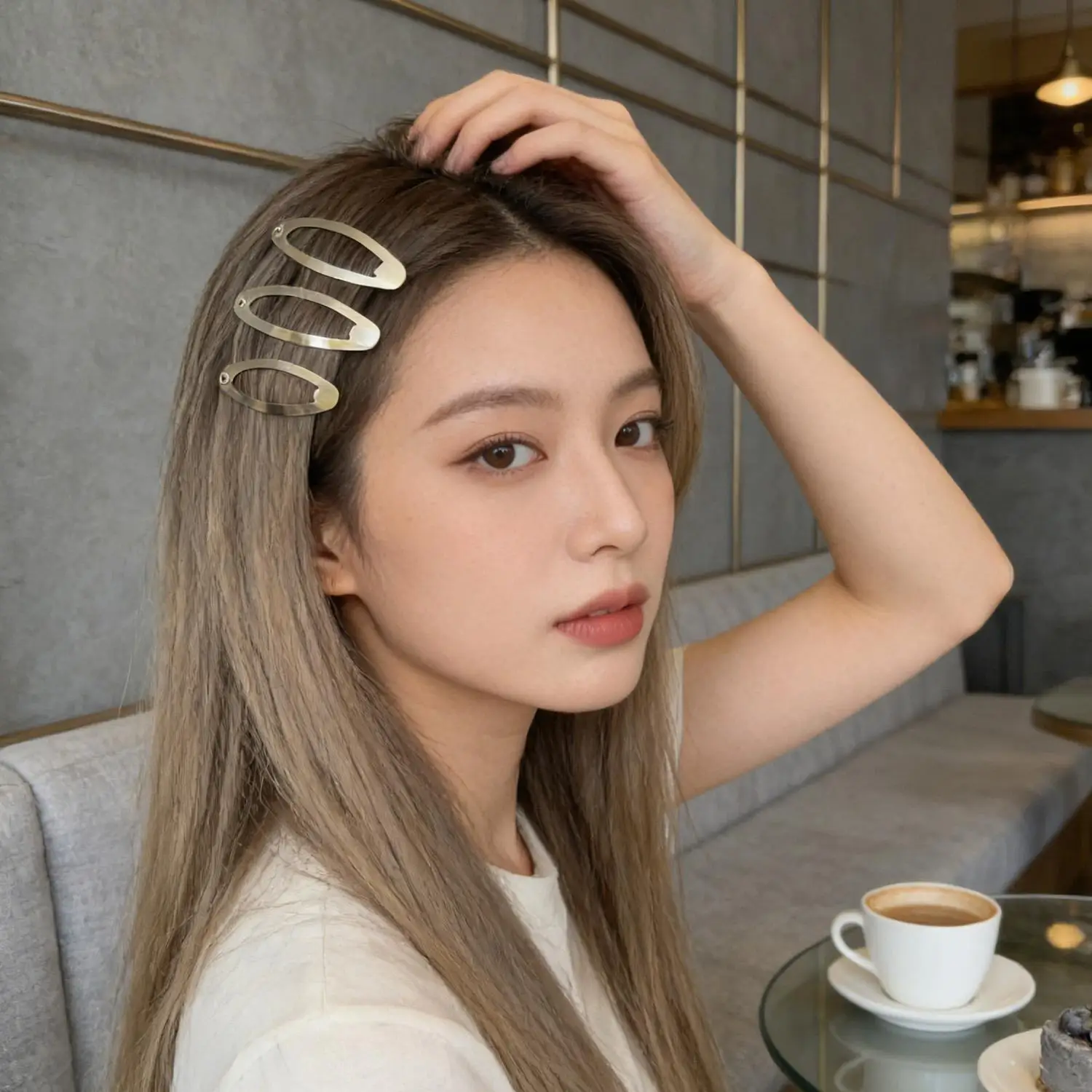 Oval Metal Hair Clip Basic 10/100Pcs Simple Design Bangs Side Barrettes DIY Hair Style Tools for Women New Headwear Accessories