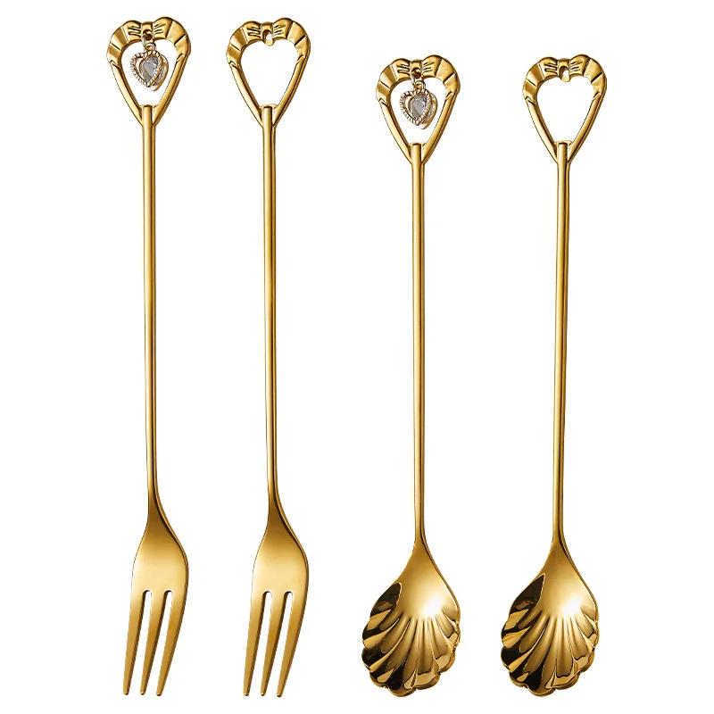

304 Stainless Steel Cute Little Spoon, Home High Beauty Pendant Dessert Ice Cream Mixer Honey Coffee Spoon