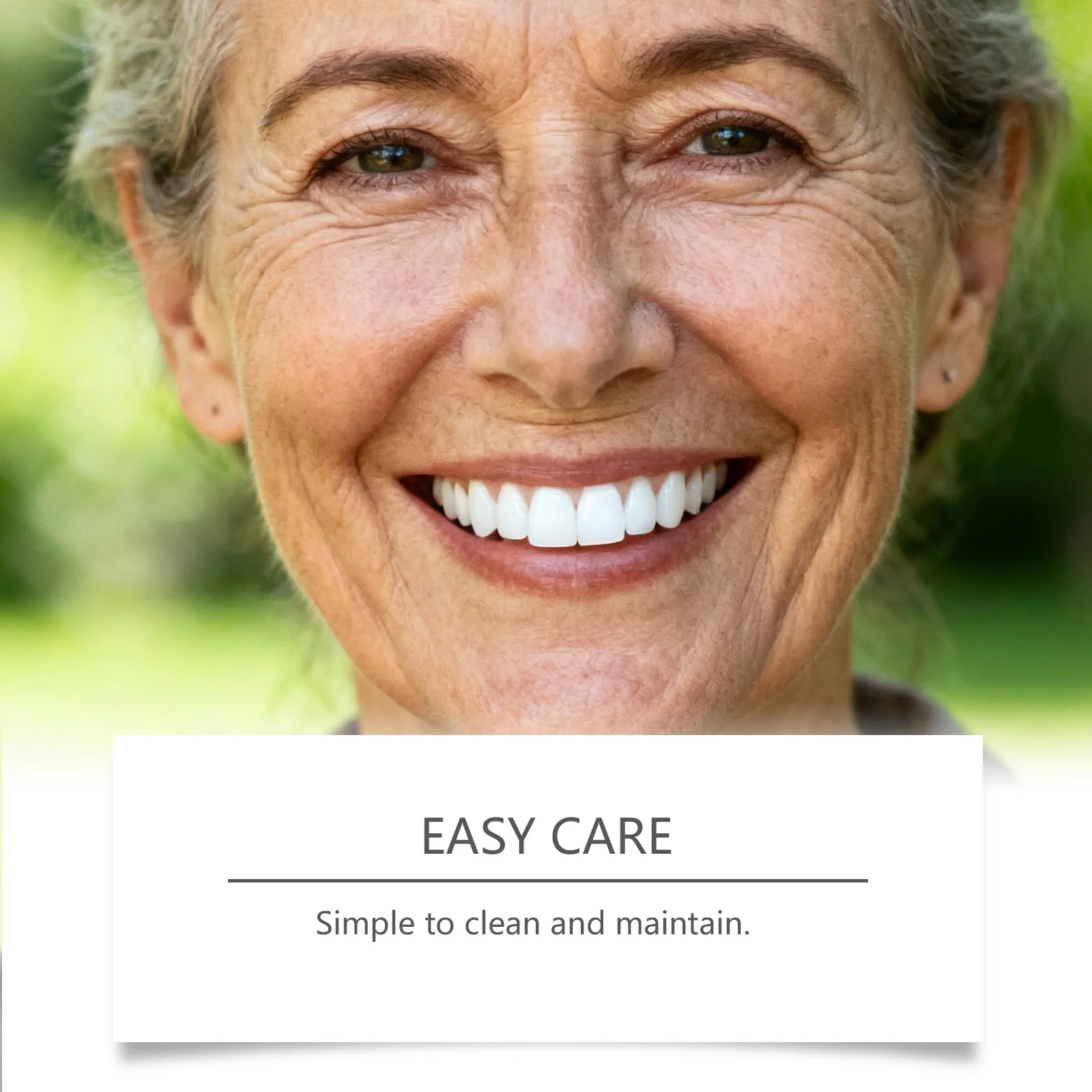 Senior-Focused Denture Care Kit - Resin Material, Comfort Fit, Natural Look, Easy Maintenance, Complete Care Solution