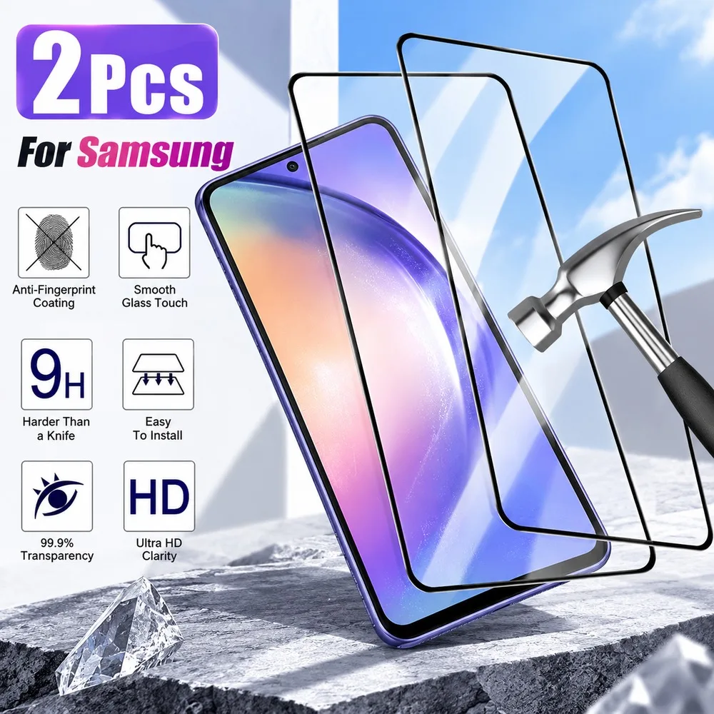 2PCS Screen Protector For Samsung Galaxy A51 A52s 5G A52 A53 5G A54 Tempered Glass For Samsung Galaxy A13 A14 A22 A23 A24 4G HD