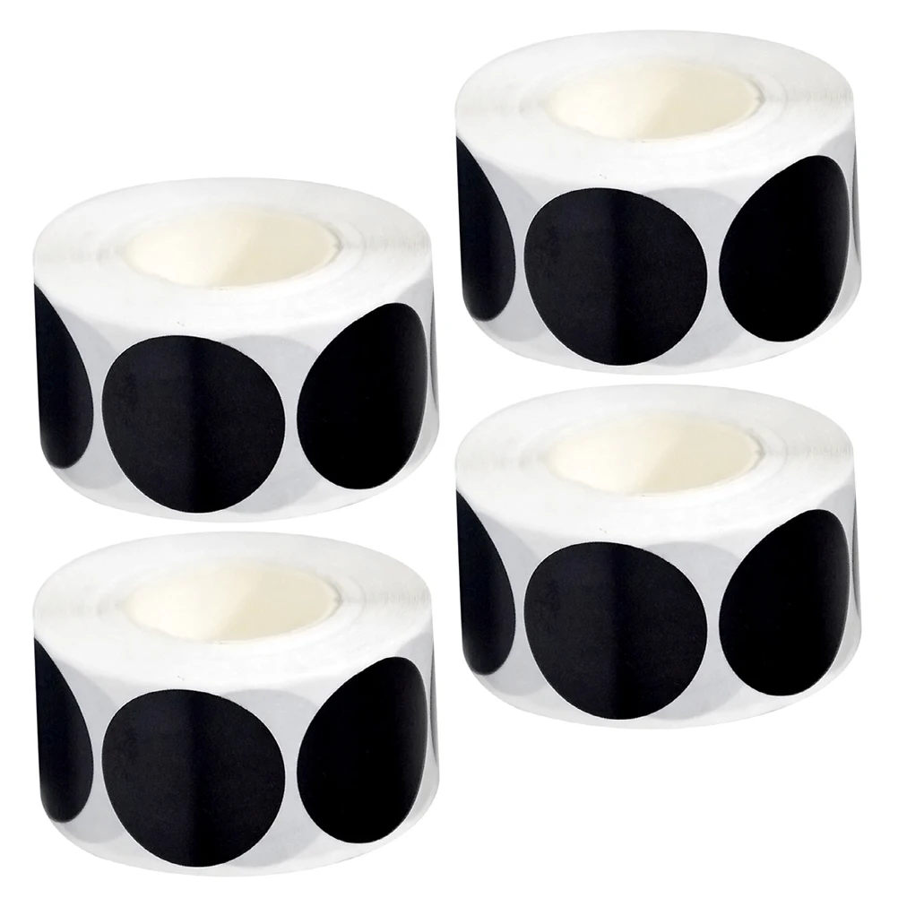 

4 Rolls Self-adhesive Label Stickers Blank Removable Labels Office