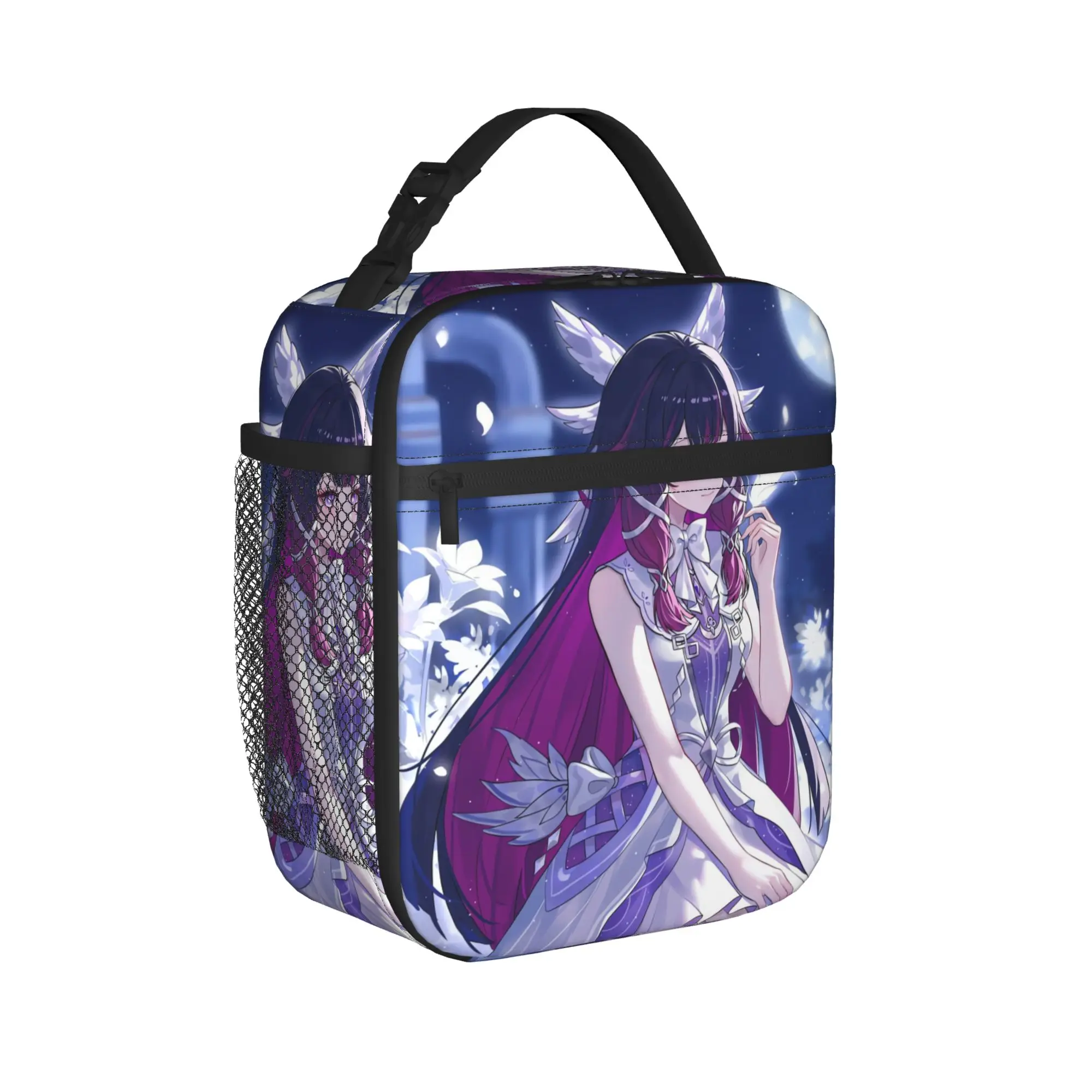 Genshin Impact Lunch Bag For Child  Print Lunch Box Aesthetic Outdoor Picnic Cooler Bag Portable Insulated Oxford Tote Food Bags