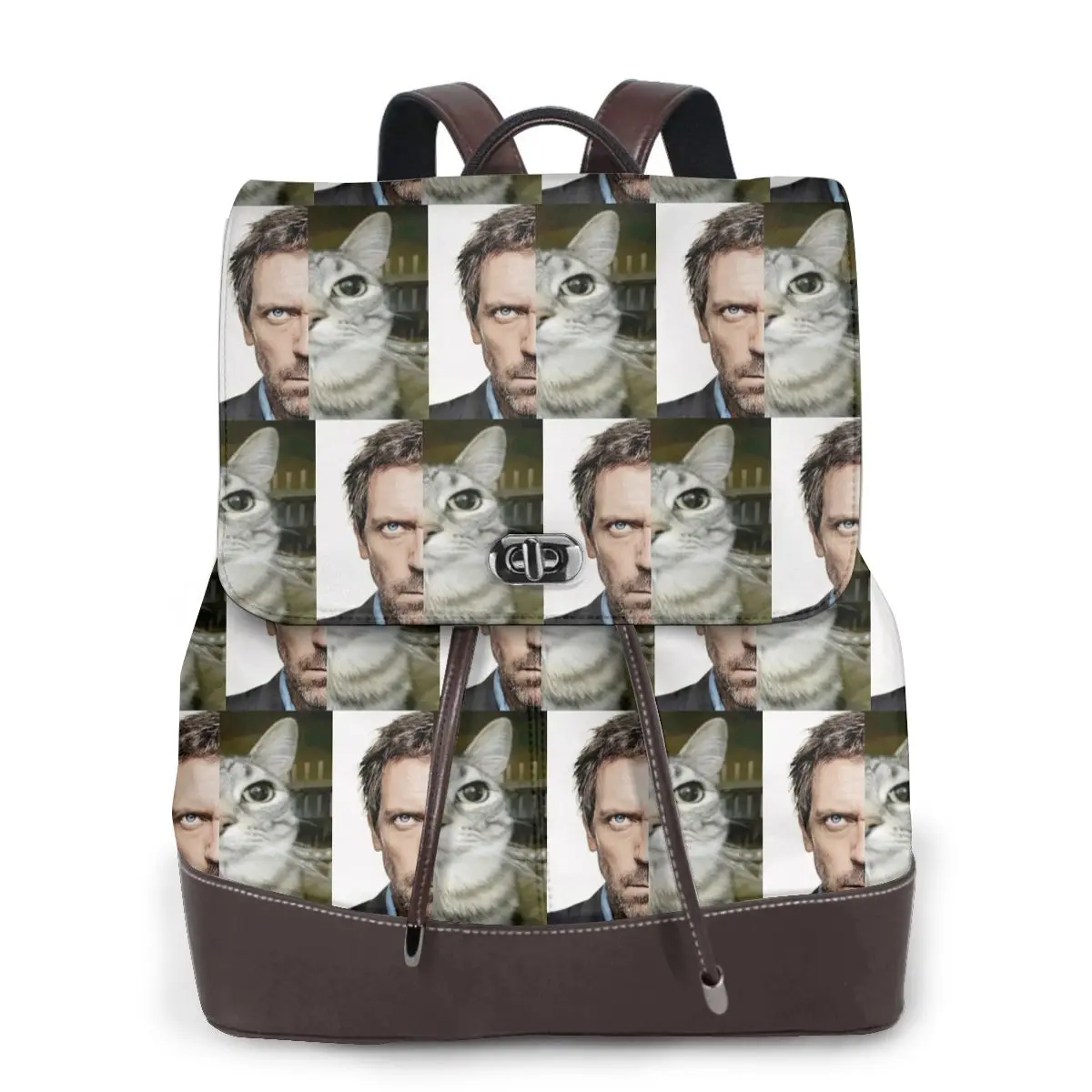 

House MD Cat Meme Bookbag School Student Bags Hiking Travel Daypack for Women Fashion Derma Backpack
