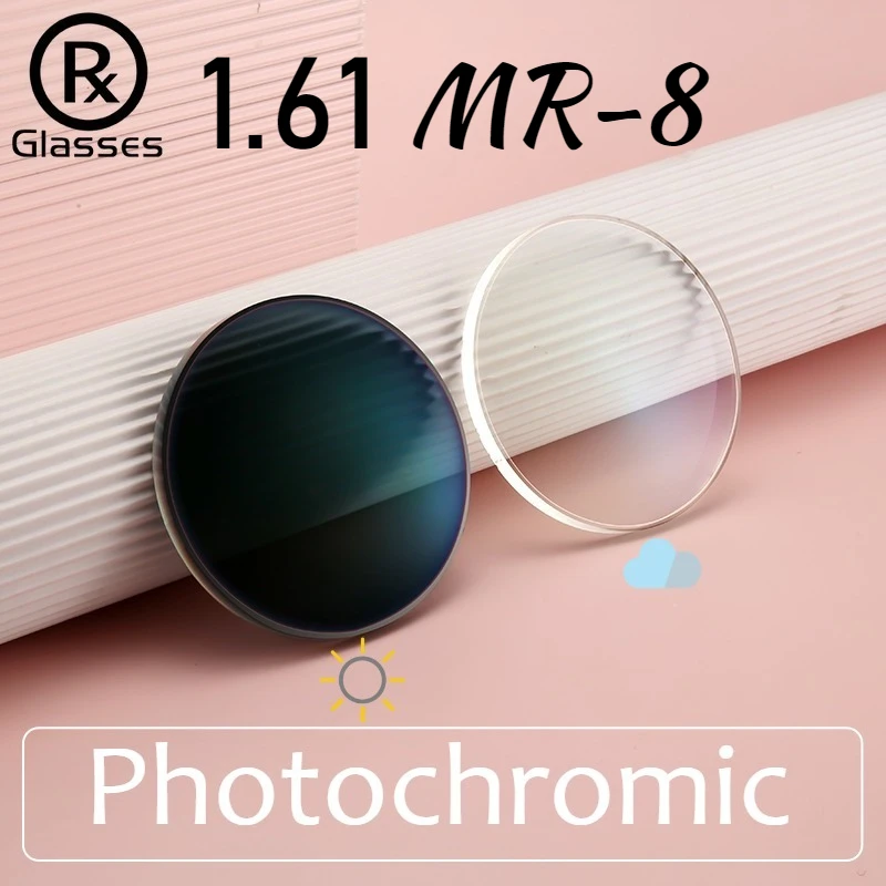 

1.61 MR-8 Super Tough Optical Lens Myopia / Hyperopia Single Vision Suit for Rimless Glasses Frames