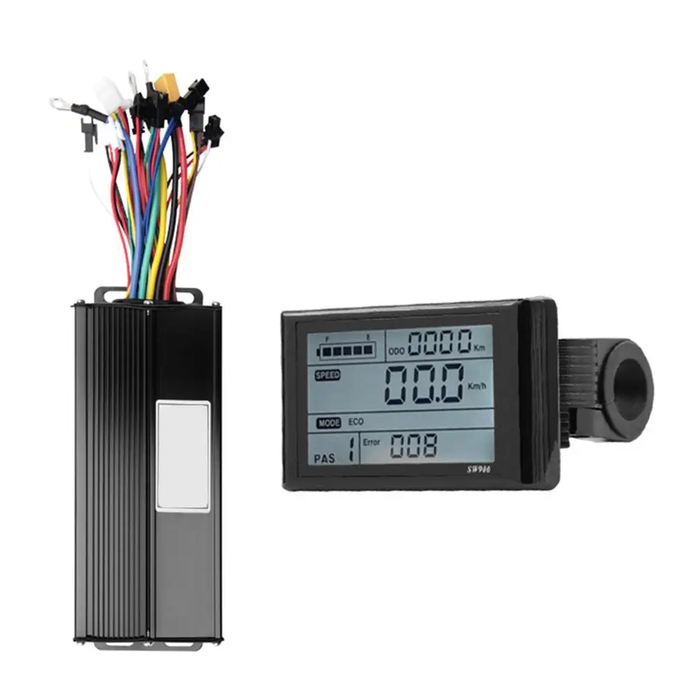

Brushless Controller with LCD Display Kit Compatible with For 364852V 35A 1500W Electric Bike Scooter Motor Systems
