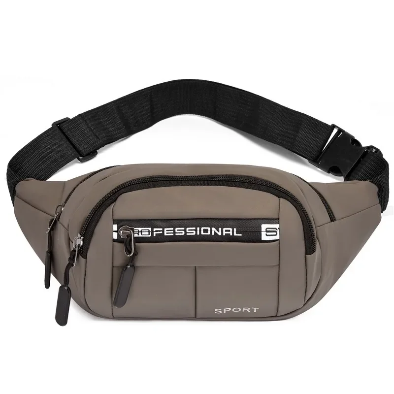 Fashion Large-capacity Men Waist Bag Casual Nylon Anti-theft Chest Bag Outdoor Travel Waterproof Sports Mobile Phone Bag