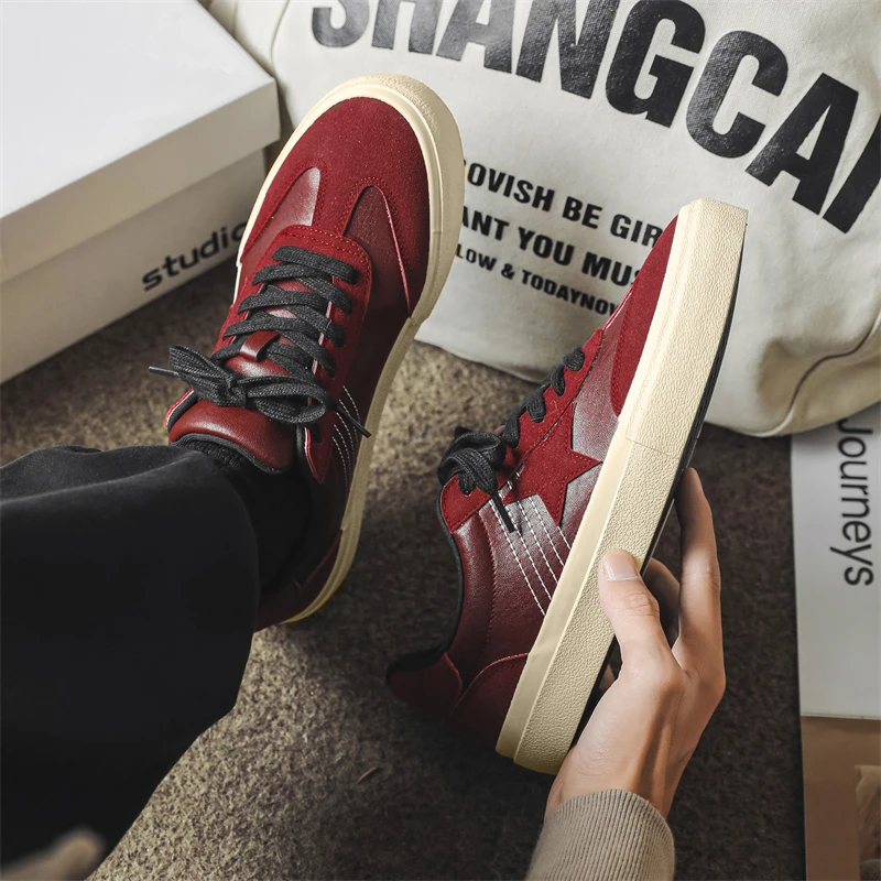 

2025 new men's shoes autumn thick soled skateboard shoes casual versatile bread shoes Korean version trendy sports board shoes