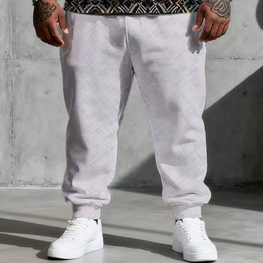 ชุดฮู้ดดี้ไซส์ใหญ่พิเศษ S-9XL พร้อมกลิ่นอายชาติพันธุ์ - ชุด 2 ชิ้น สไตล์ทันสมัยแบบพื้นเมือง วัสดุระบายอากาศ ลายชนเผ่าแบบย้อนยุค