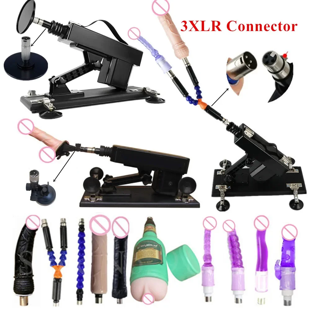 Entry Level Sex Machine Dildo Attachments A2/A3 Big Dildos for Women Men Masturbation Anal Plugs Kit 3XLR Accessories Sex Shop