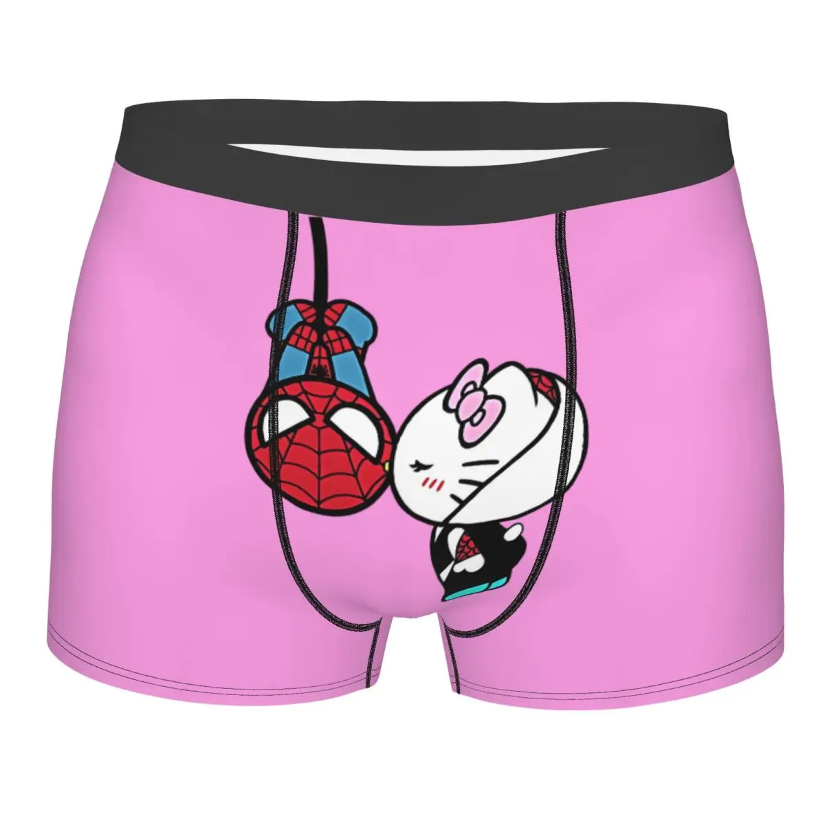 

Пользовательские боксеры с изображением кота Hello Kitty, мужские трусы с героями мультфильмов в стиле аниме, нижнее белье, модные трусы