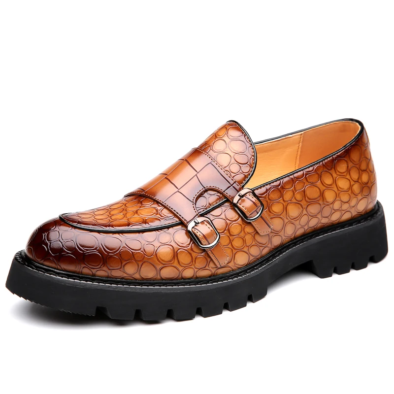 

Men's Fashionable All-Match Business Formal Loafers Comfortable English Style Derby Shoes Durable Leather Trendy Footwear