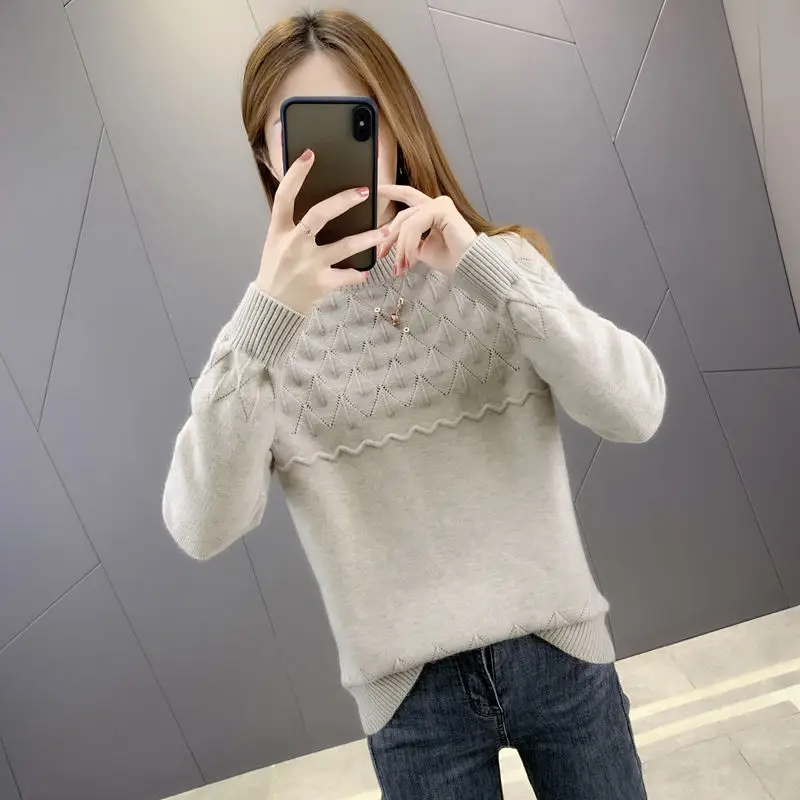 Sweater Women Winter Pullover Girls Sweater Oversize Knitting Tops Vintage Long Sleeve Fall Female Knitted Outerwear LX193