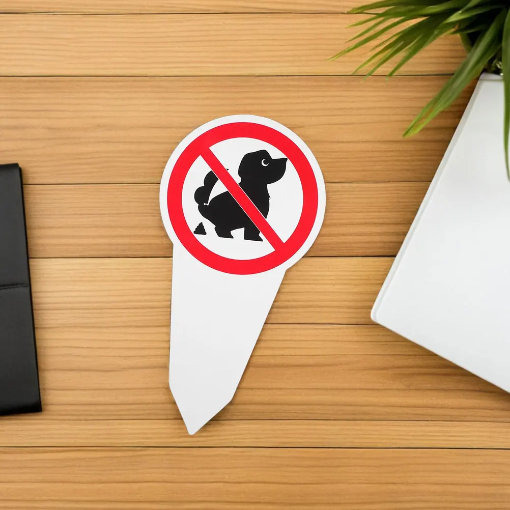 

2 Pcs Pet Cleaning Mark Be Respectful Yard Sign Pile Chevron Board Dog off Lawn