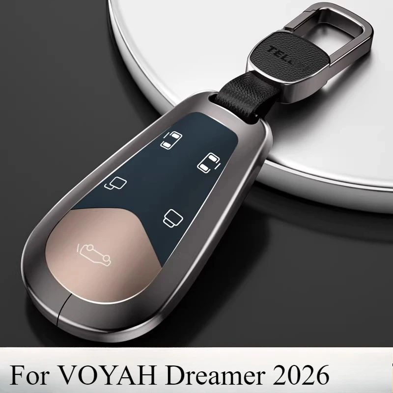For VOYAH Dreamer 2026 Aluminum Alloy Key Fob Cover – Slim Protective Case with Keychain Hole
