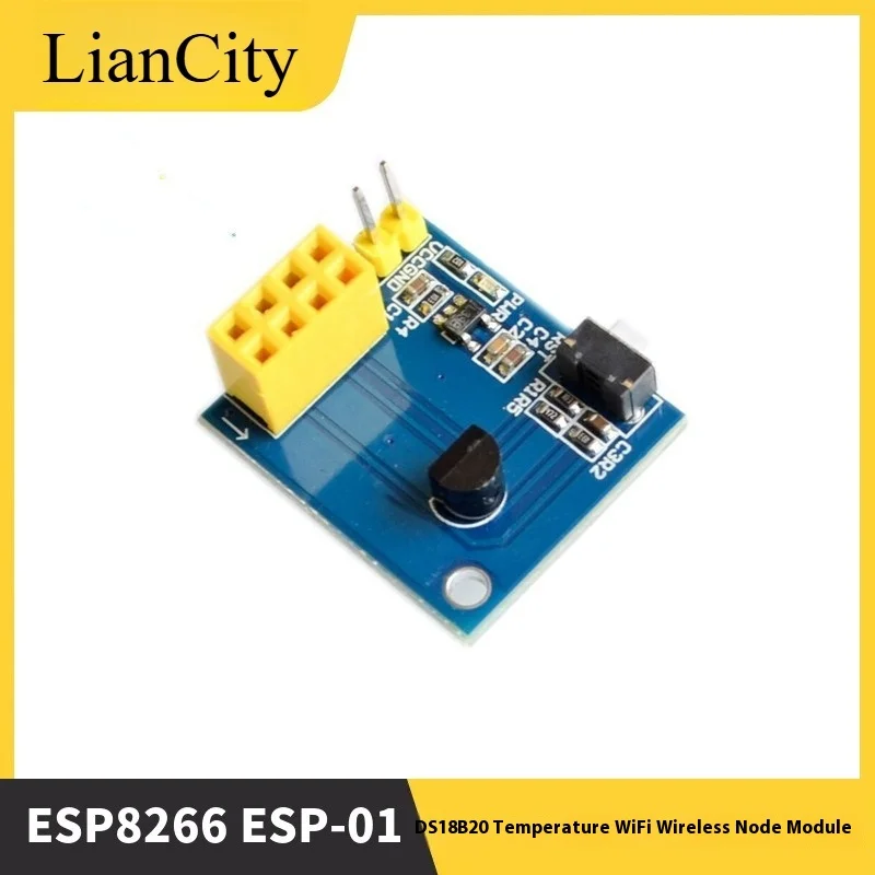 ESP8266 ESP-01 ESP-01S DS18B20 Módulo de nodo inalámbrico WiFi de temperatura