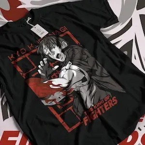 تي شيرت كيو كوساناجي KOF98 بريميوم للجنسين #5