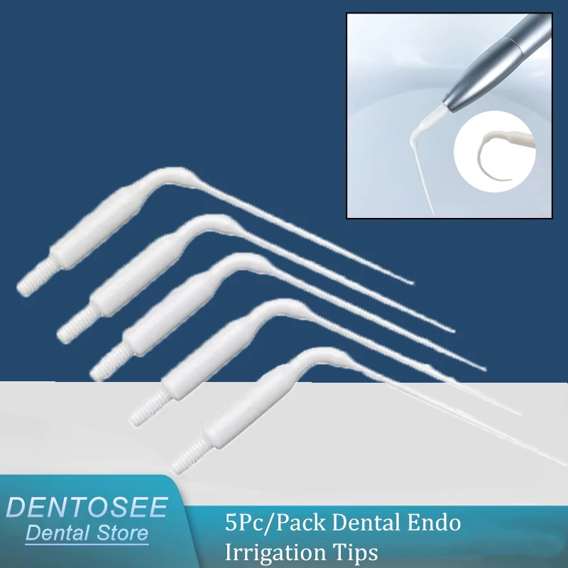 

5 шт./упак., стоматологические эндодонтические насадки для ирригации, наконечники для эндодонтического ирригатора с звуковым питанием, пластиковые эндодонтические насадки для стоматологических инструментов