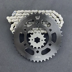 428 14T/15T Front 39T/41T/42T/45T/48T/50T Rear Sprocket Kit with 428H Chain for YS150-5 JYM150 Motorcycle Bike