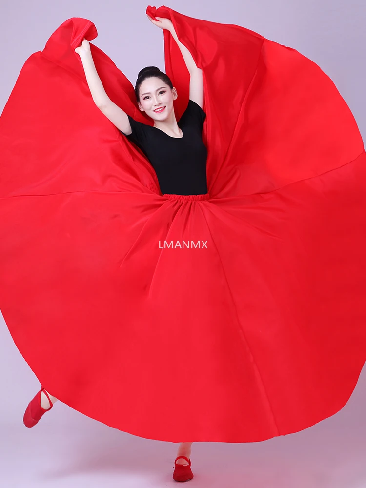 

Elegant women's dress Xinjiang dance Tibetan Weiwu half skirt practice long dress Uyghur dance gradual swing skirt costume