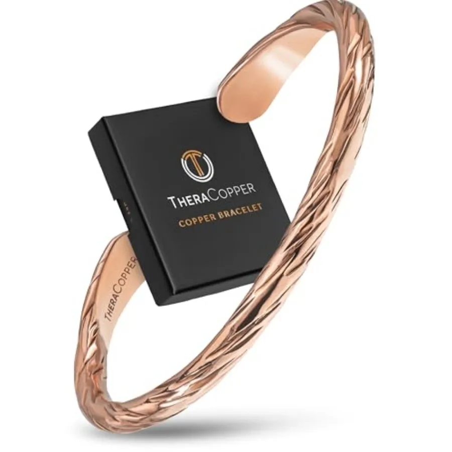 

Copper Bracelet for Men and Women — 100% Pure Copper Bracelets — Raw, Solid and Uncoated Authentic Handmade Tibetan Bracelet Cu
