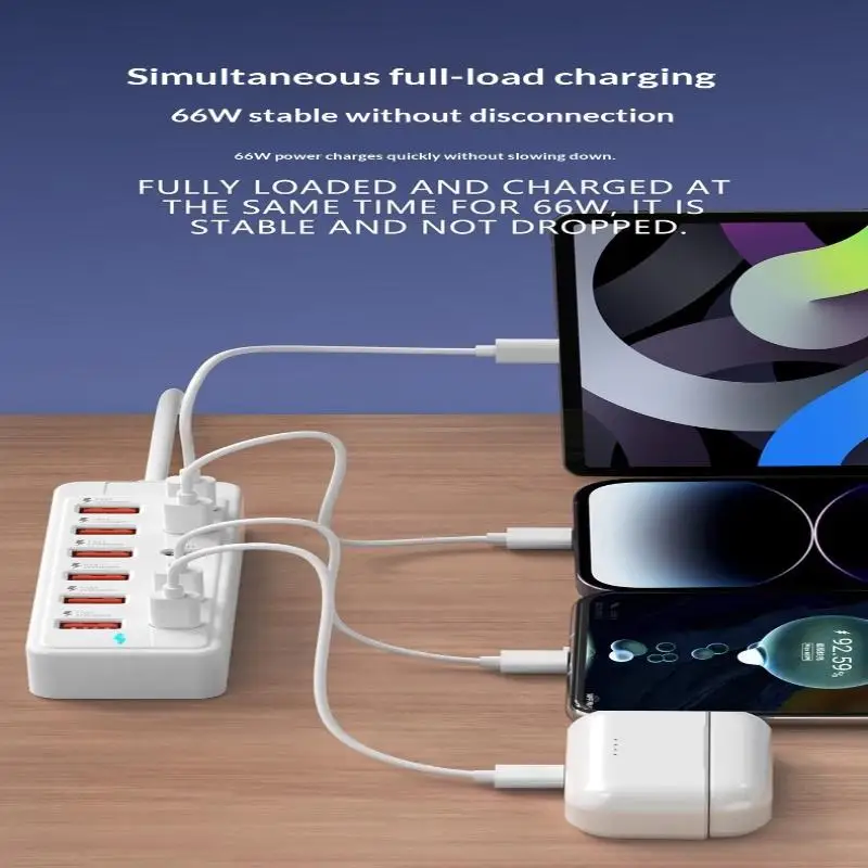12 In 1 Power Strip Multi Port USB Charger Station Wall Desktop Power Adapter 6